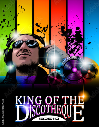 King of the discotheque flyer