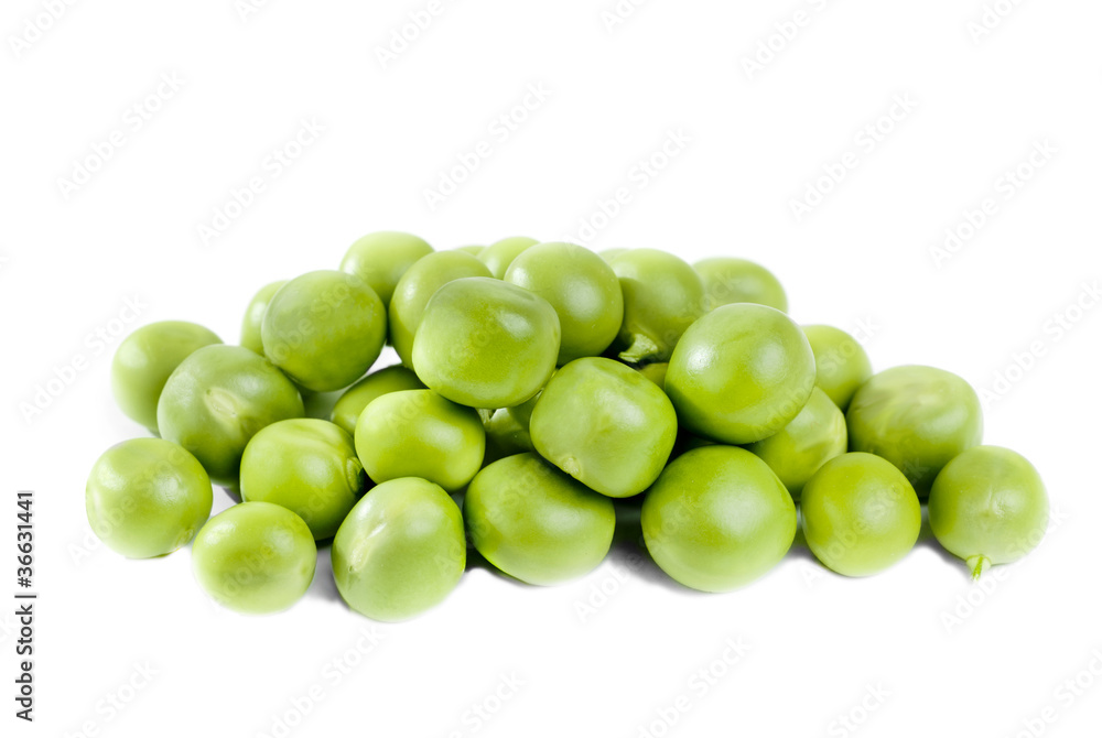 Pile of green peas isolated on the white background Pile of green peas isolated on the white background