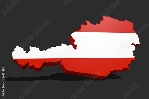 Autria 3D flag