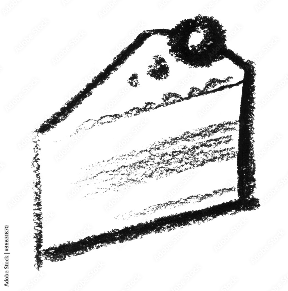 sketched piece of cake sketched piece of cake