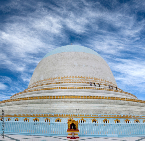 Kaunghmudaw Pagoda in Sagaing, Myanmar photo