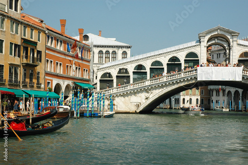Rialto Bridge in the City of Venice Italy © quasarphotos