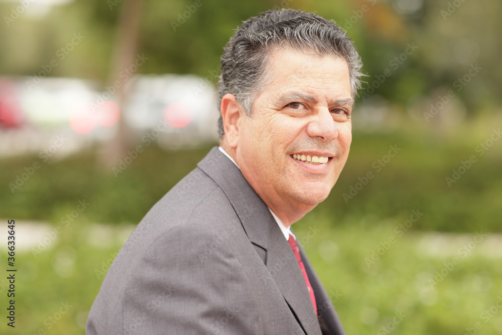 Senior businessman smiling Senior businessman smiling