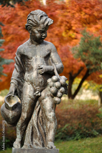 Statue in Autumn. Maribor, Slovenia
