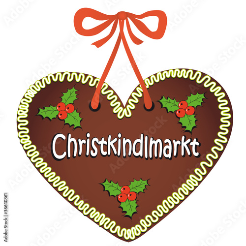 Lebkuchenherz "Christkindlmarkt"
