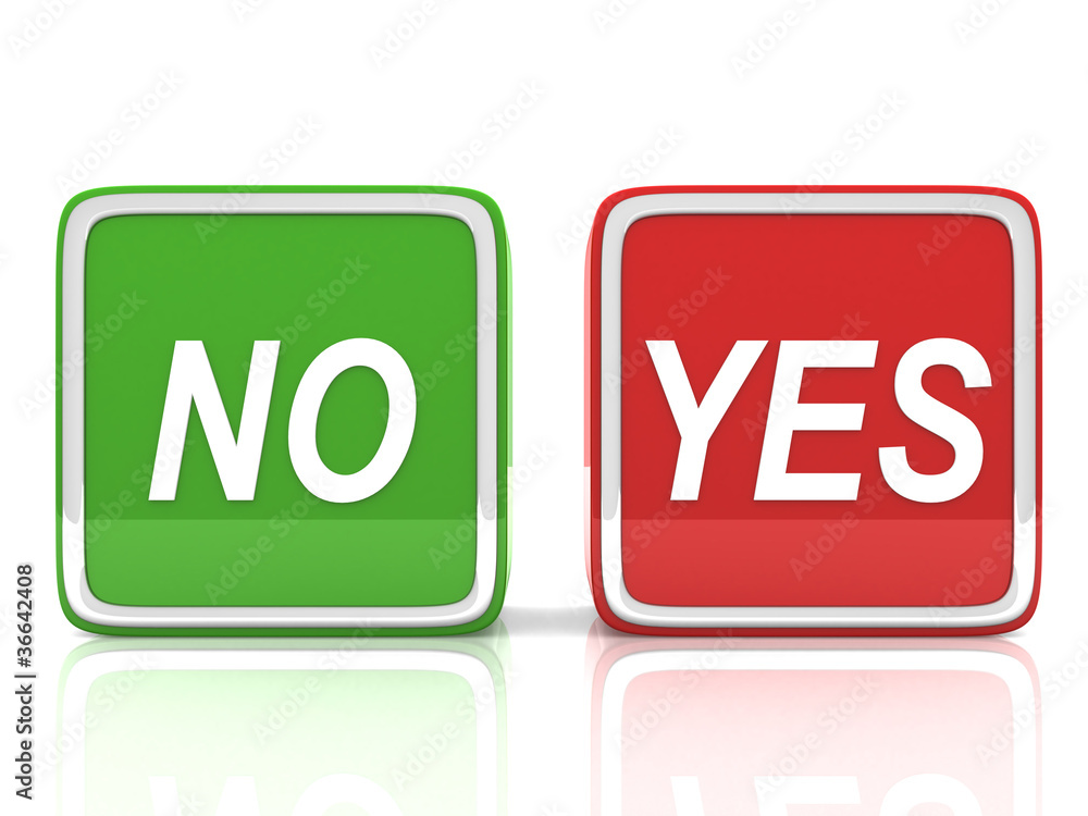 yes and no button yes and no button