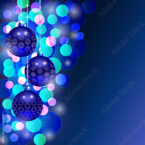 classic christmas background with baubles