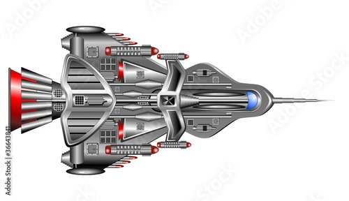 Astronave-Nave Spaziale-Spaceship-Spacecraft-Vector
