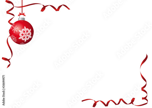 Weihnachtskarte mit Weihnachtskugeln