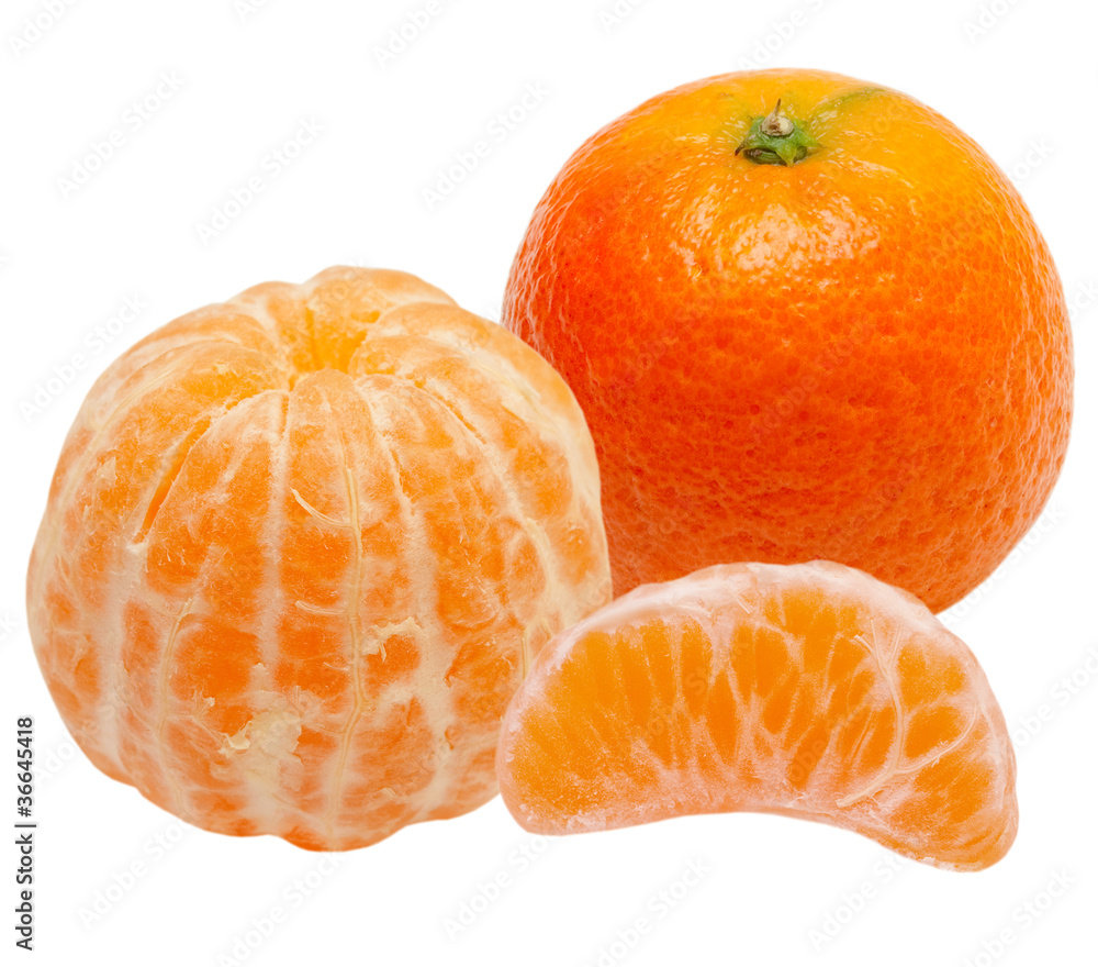 Mandarin isolated on white background Mandarin isolated on white background