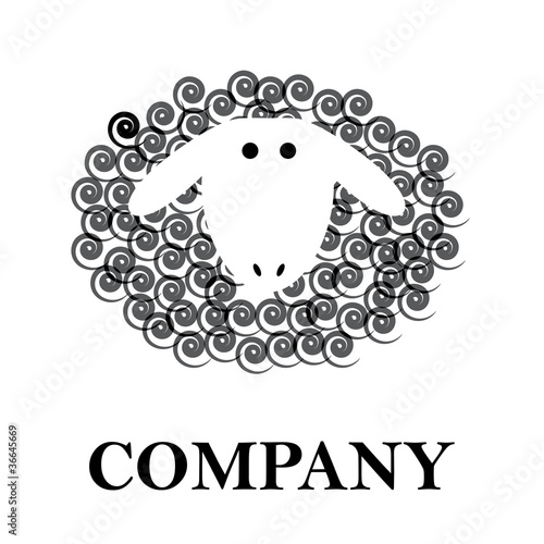 Logo sheep and wool # Vector