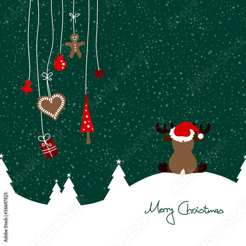 Sitting Reindeer & Hanging Symbols