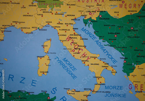 Detailed map of Italia