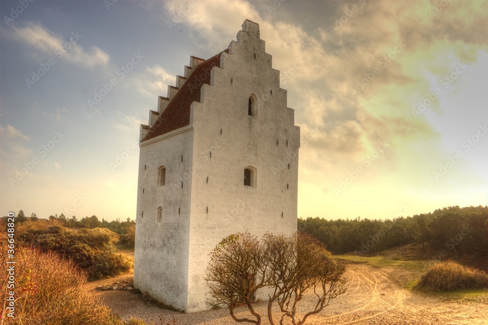 Chapel on Danish shore Chapel on Danish shore