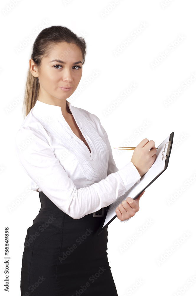 Portrait of a young business woman with a Tablet Portrait of a young business woman with a Tablet