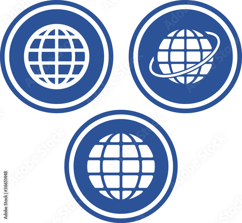 Earth globes - Vector icons