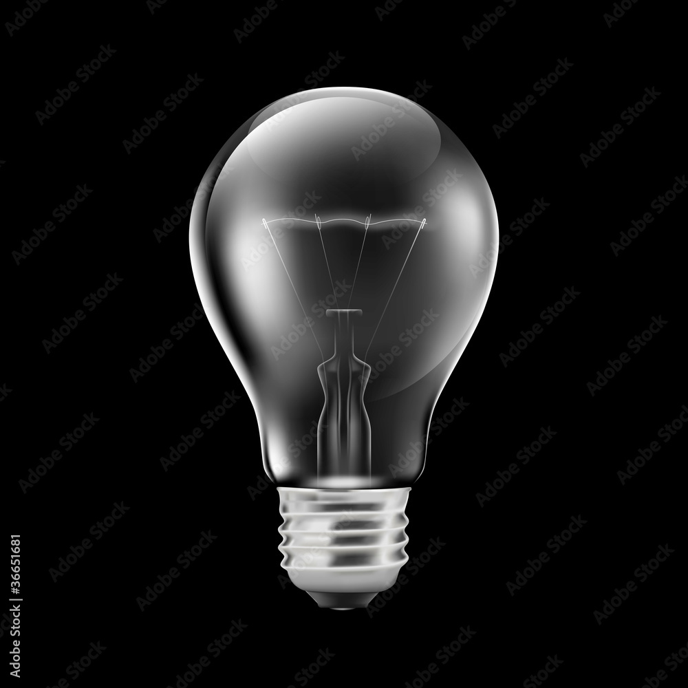 Realistic light bulb Realistic light bulb