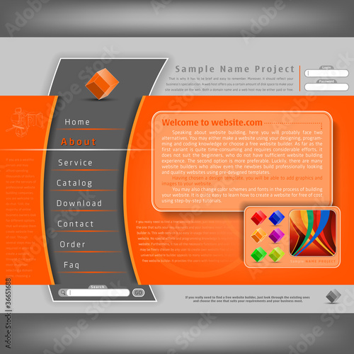 Vector Website Design Template