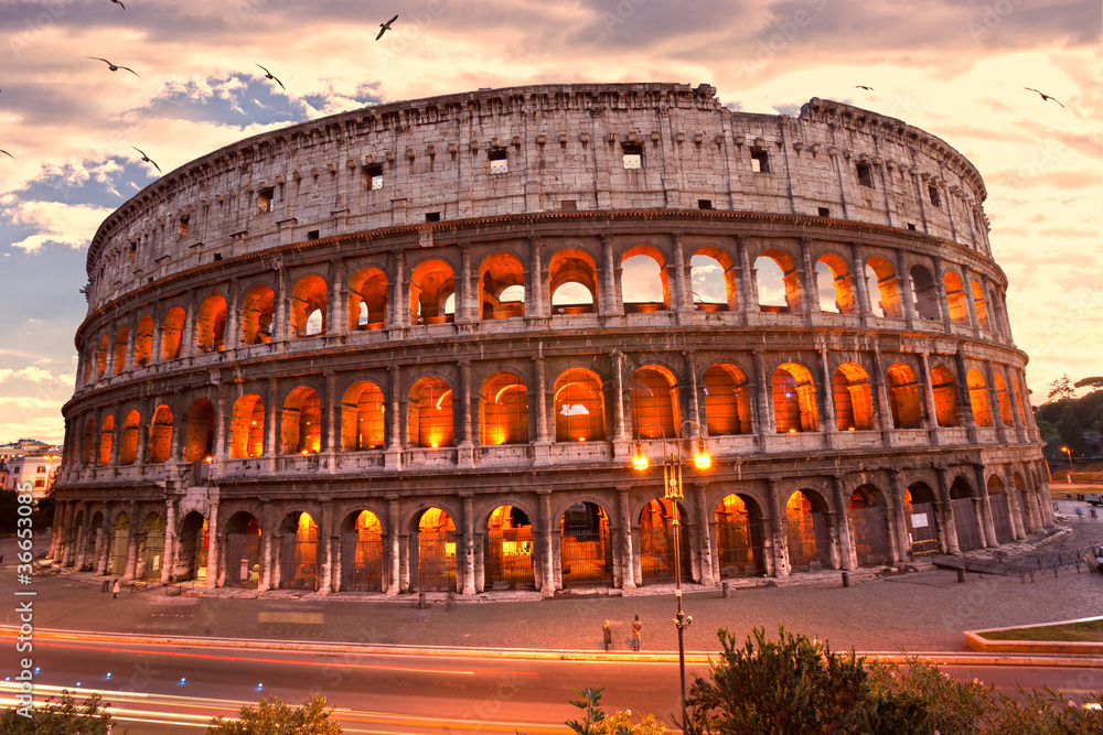 The Majestic Coliseum, Rome, Italy.