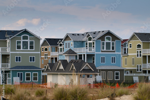 Colourful houses in Outer Banks
