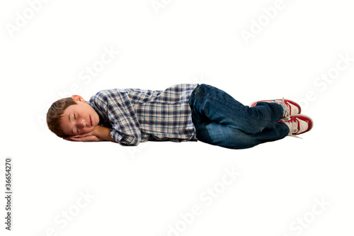 child that sleeps stretched - bambino che dorme photo