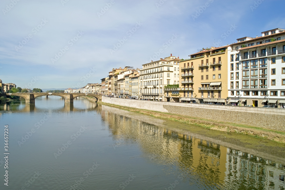 Embankment of Arno river