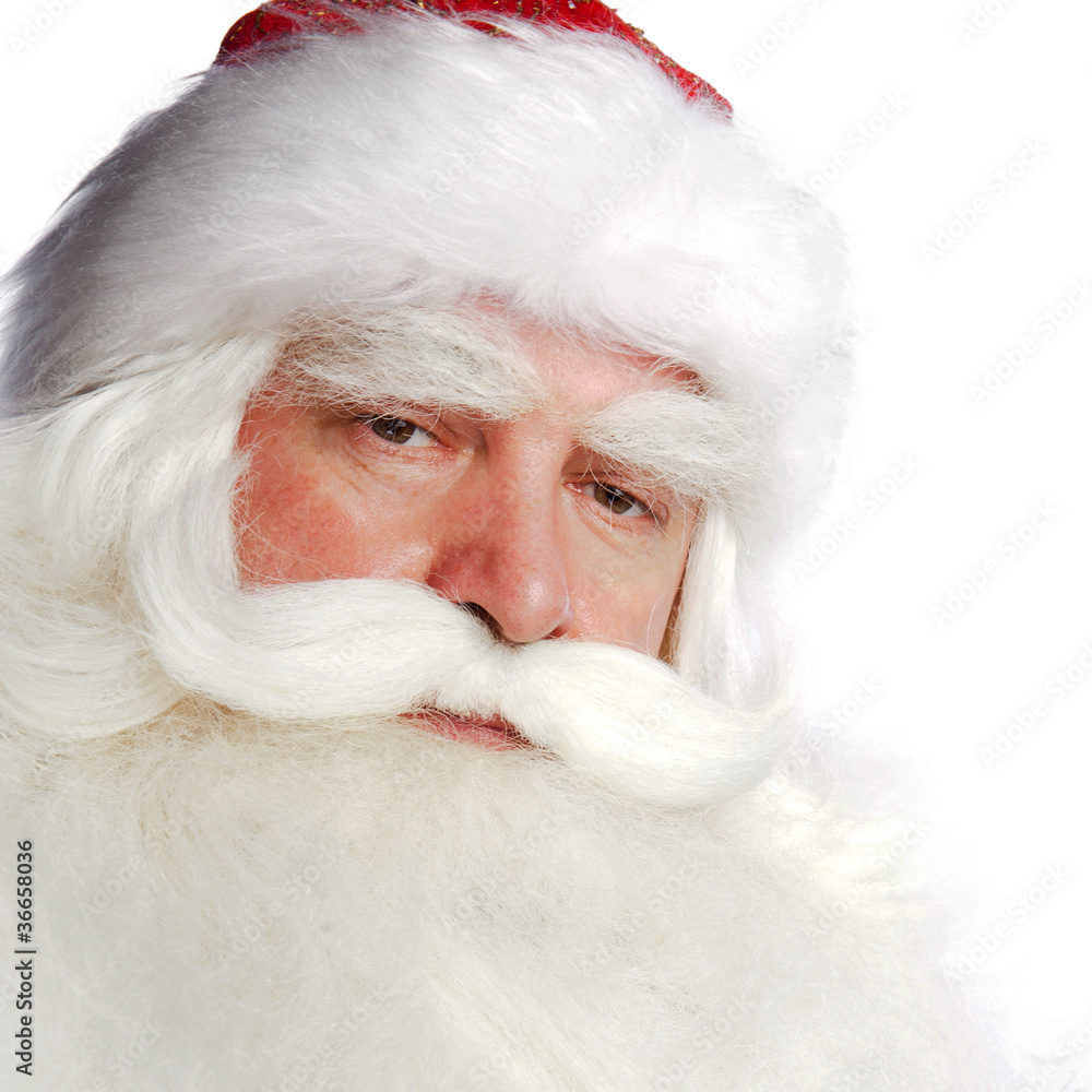 Santa Claus portrait smiling isolated over a white background Santa Claus portrait smiling isolated over a white background