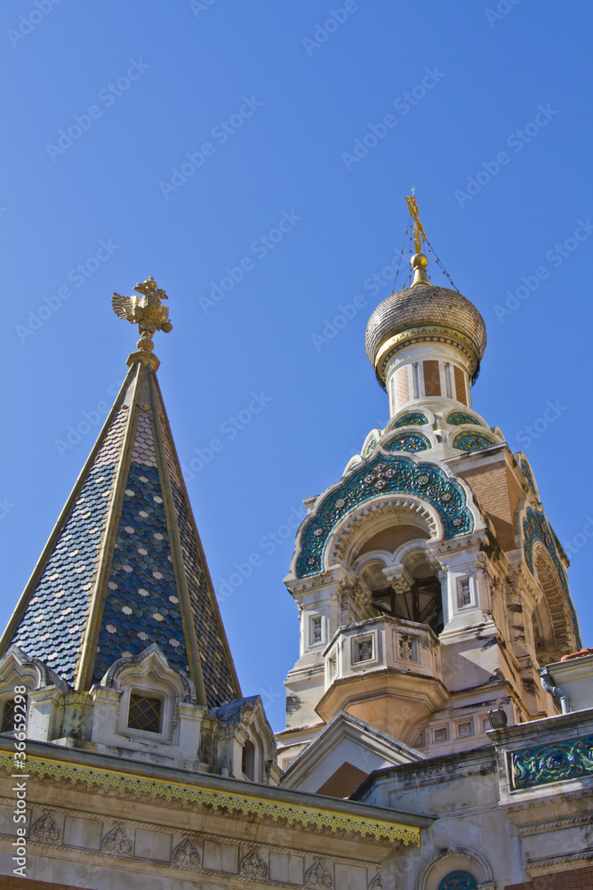 Domes of St. Nicholas Russian Orthodox Cathedral, Nice, France