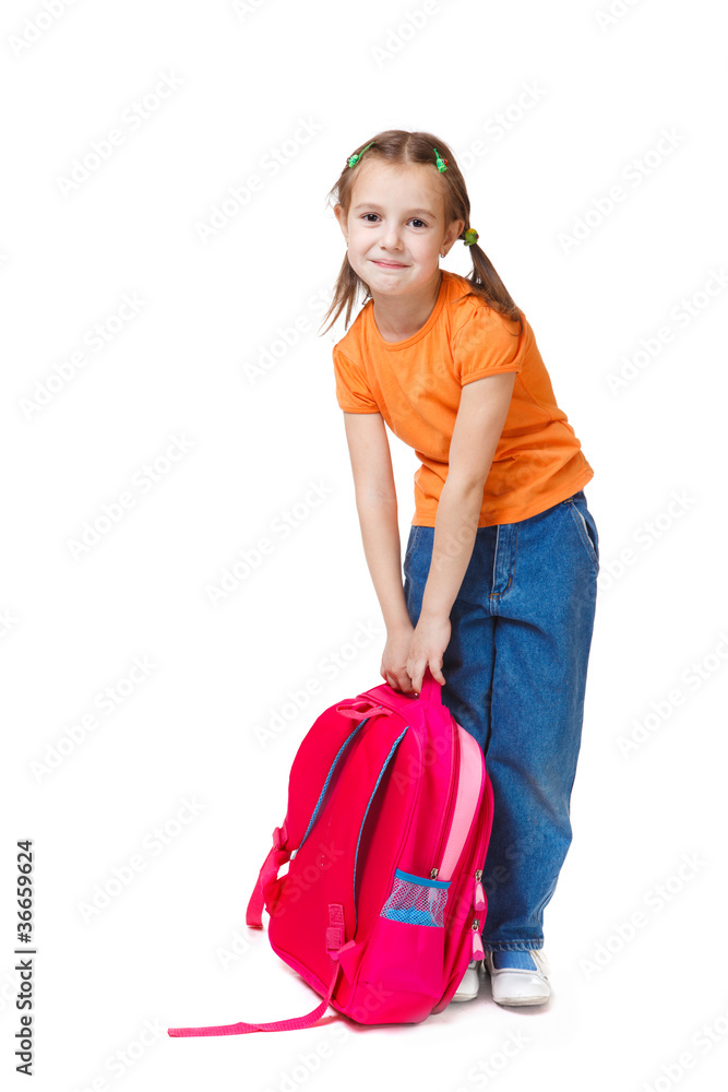 Girl with backpack Girl with backpack