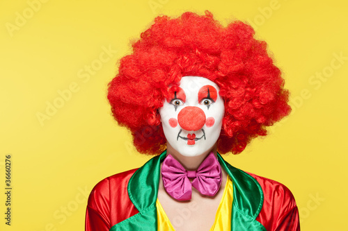Canvas colorful clown