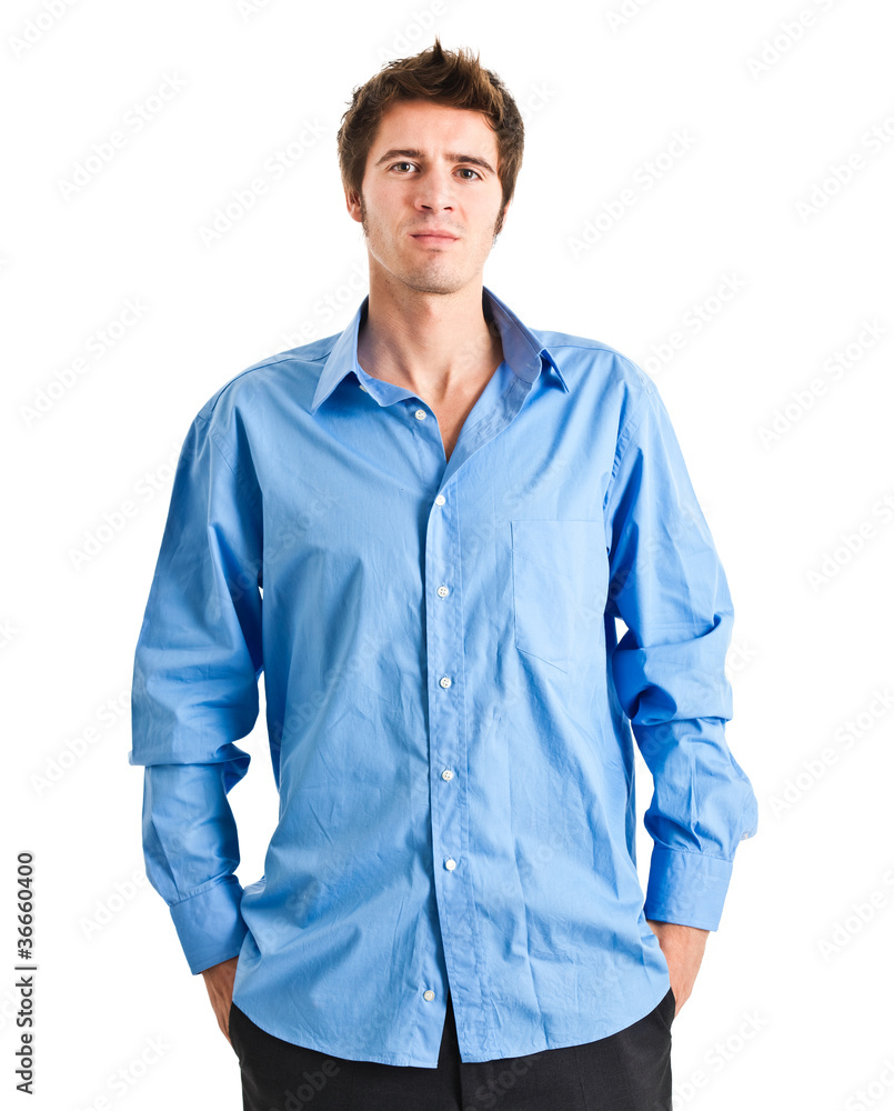 Young man isolated on white Young man isolated on white