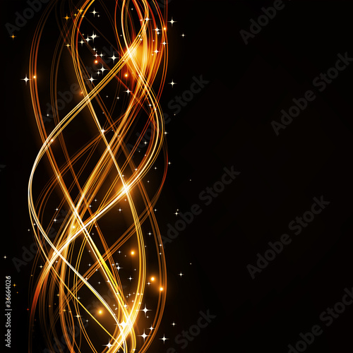 Abstract wavy pattern with stars