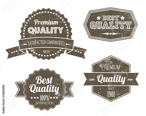 Old dark retro vintage grunge labels