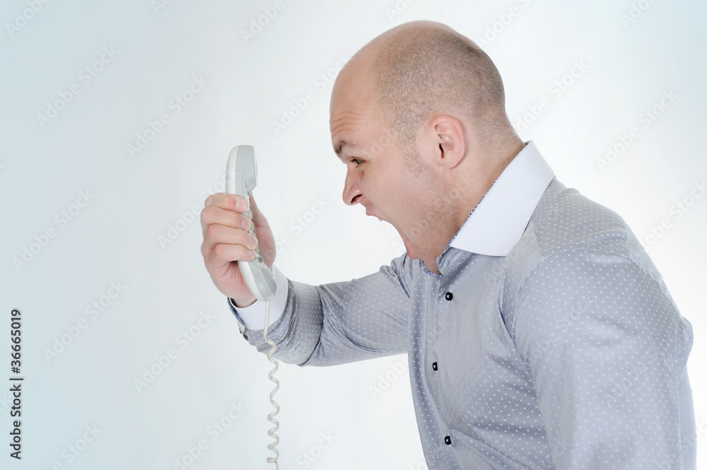 Naklejka premium Nervous businessman