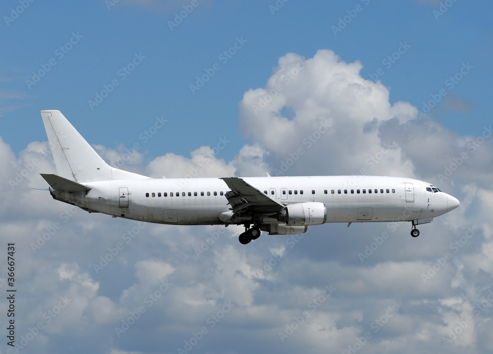 White passenger airplane White passenger airplane