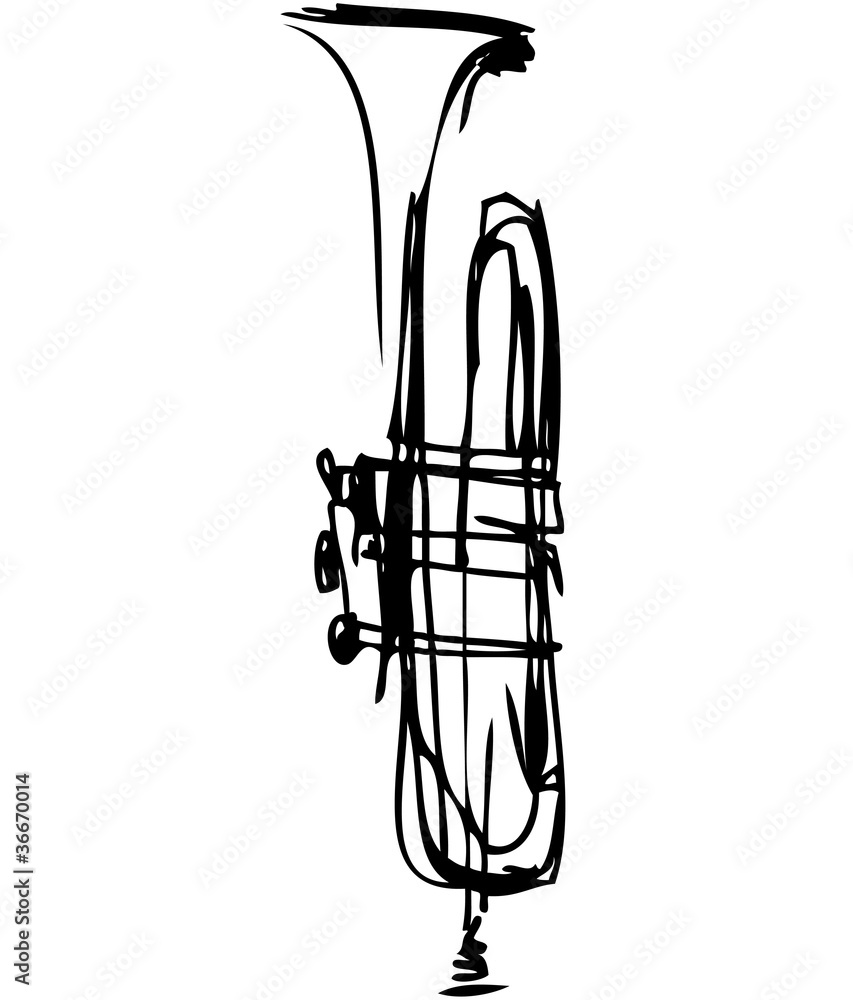 Φωτογραφία a sketch of the copper pipe musical instrument