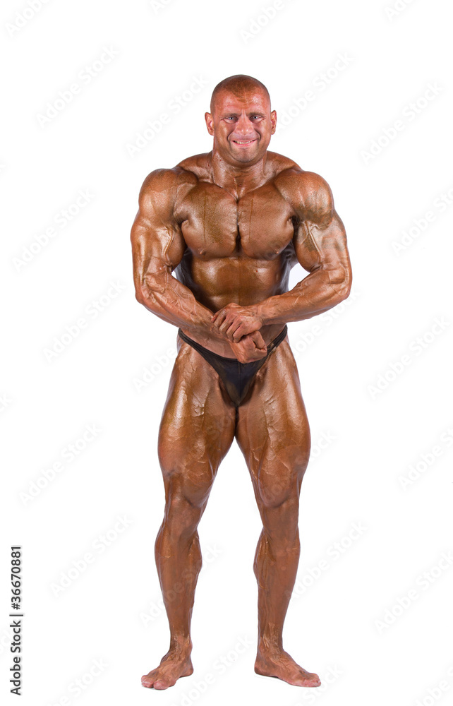 Fototapeta premium bodybuilder flexing