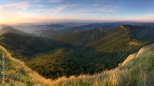 Mountain panorama from peak klak