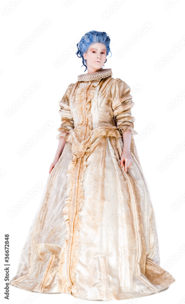 Woman in medieval dress