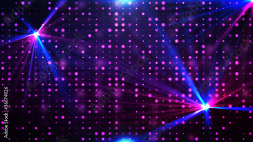 Fototapeta Purple disco lights background