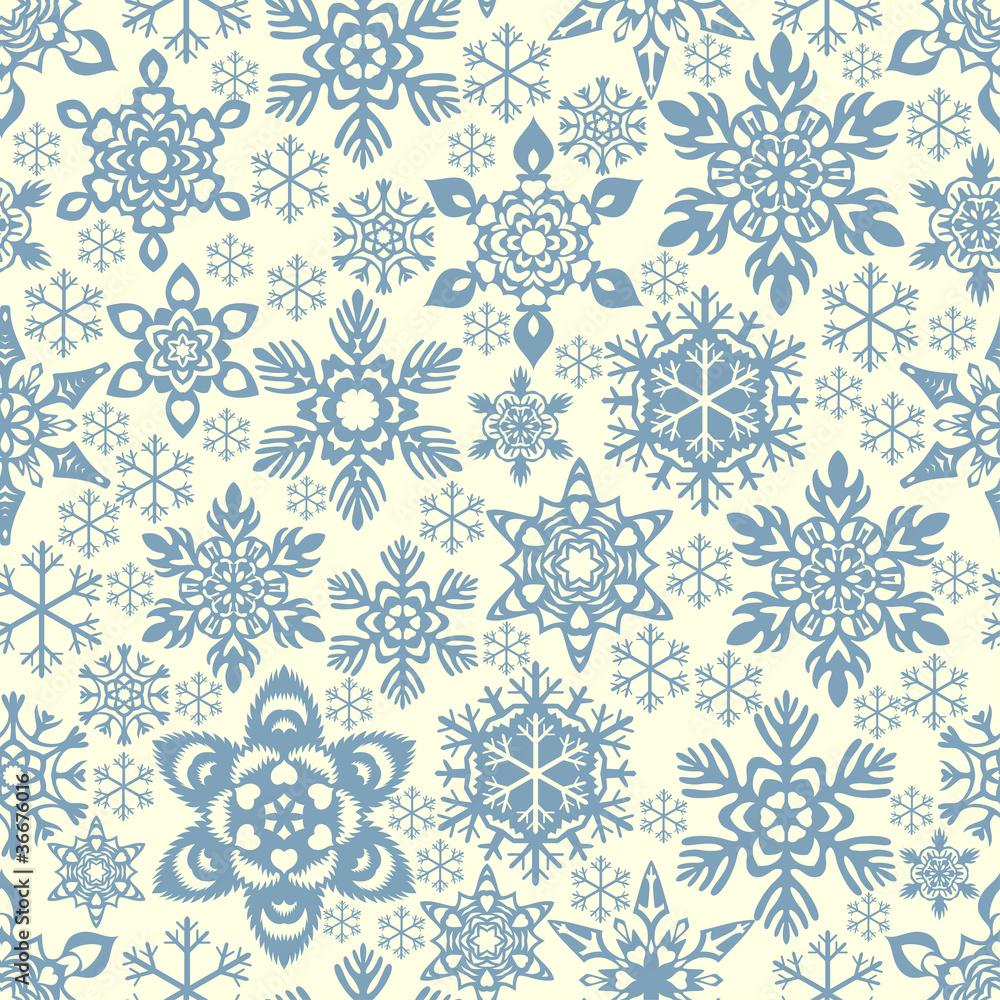 Seamless snowflakes background Seamless snowflakes background
