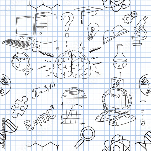 Seamless icons of science