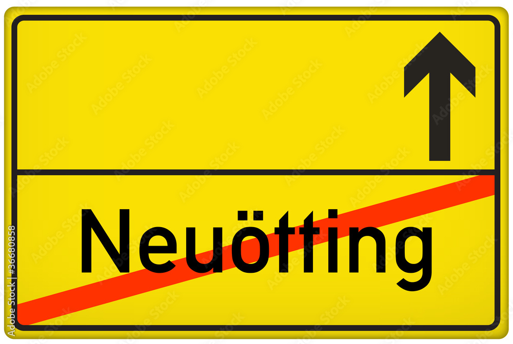 Ortsausgangsschild Neuötting Ortsausgangsschild Neuötting