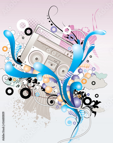 music grunge color vector