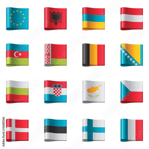 Vector flags. Europe, part 1
