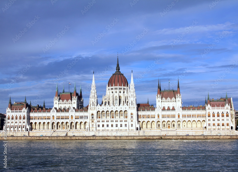Obraz premium The Hungarian Parliament Building, in front