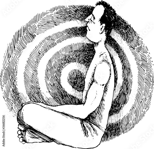 Meditating man