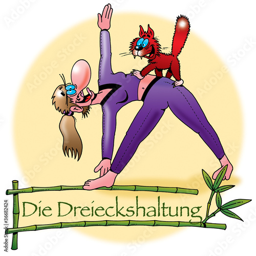 Hatha Yoga Asanas: Die Dreieckshaltung photo