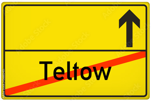 Ortsausgangsschild Stadt Teltow