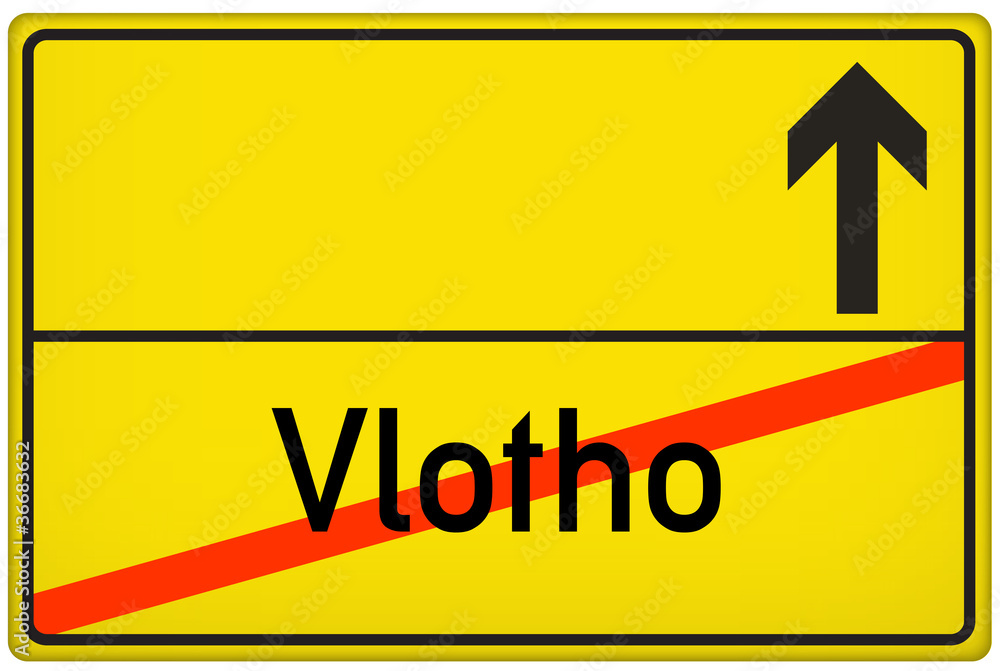 Fototapeta premium Ortsausgangsschild Stadt Vlotho